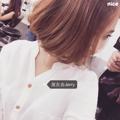 日韩短发 文艺范 小清新 短发 内扣 梨花头 纹理烫 3D染发 无痕渐变