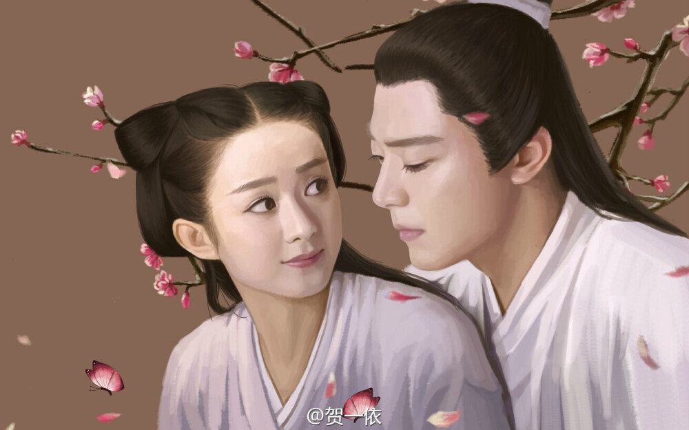 花千骨 赵丽颖 白子画 霍建华 图源：贺一依