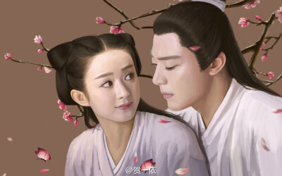 花千骨 赵丽颖 白子画 霍建华 图源：贺一依