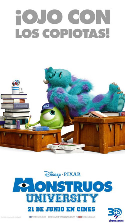 《怪兽大学》（英语：Monsters University）是2001年动画《怪兽电力公司》的前传，故事回溯到主角毛怪与大眼仔的大学时光，讲述了他们从死对头变成至真好友的冒险经历。