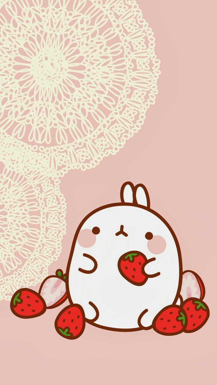 爱吃草莓的MOLANG壁纸 锁屏