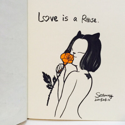 Love is a rose.