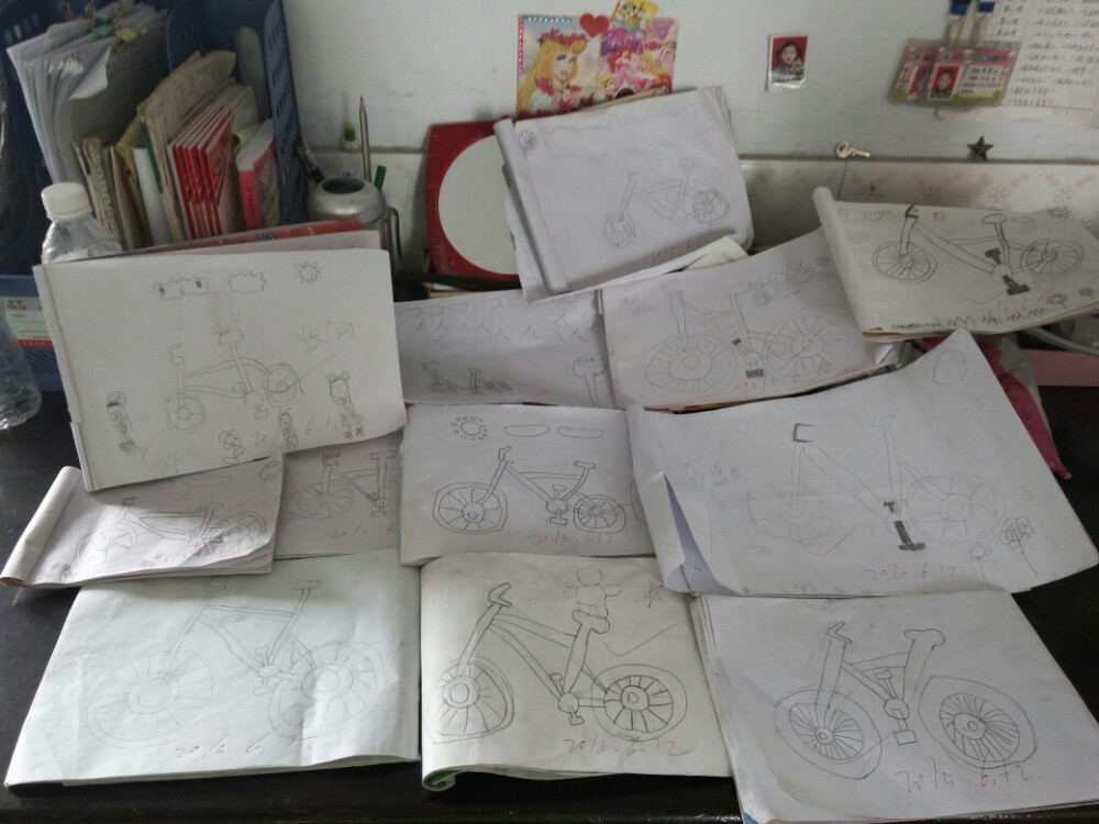 幼儿作品 自行车画