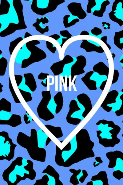 PINK爱心 豹纹 锁屏 蓝色 壁纸 平铺壁纸