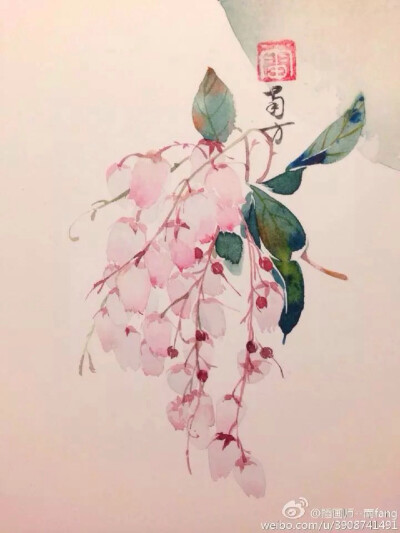 作者@南方 中国风插画 古风 古韵 水彩 花卉 花间 插画 转自网络侵删致歉 【国风雅韵】