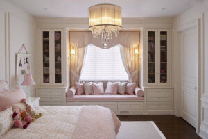 浪漫唯美的粉色调调～飘窗设计深的我心，喜欢！卧室/儿童房装修设计