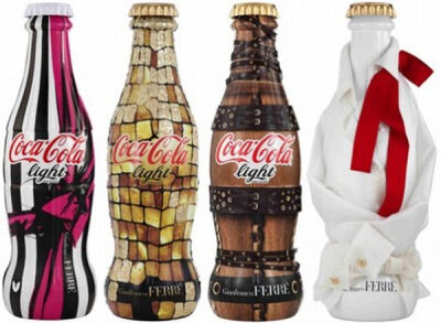 Gianfranco Ferré Designs New Bottles for Diet Coke. by.沈弘