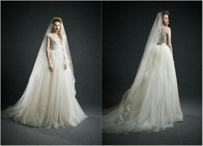 Ersa Atelier 2015 秋冬婚纱系列——当宫廷式的婚纱邂逅复古的发型与唇色