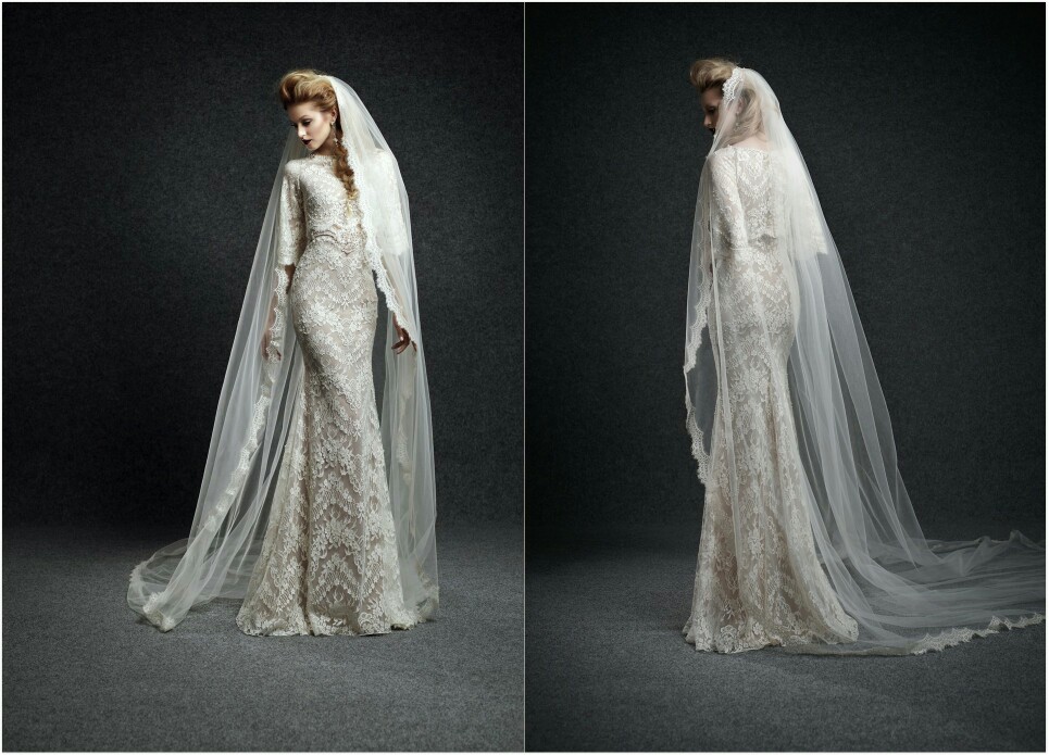 Ersa Atelier 2015 秋冬婚纱系列——当宫廷式的婚纱邂逅复古的发型与唇色