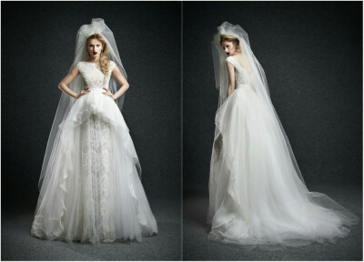 Ersa Atelier 2015 秋冬婚纱系列——当宫廷式的婚纱邂逅复古的发型与唇色