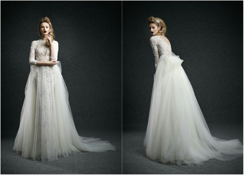 Ersa Atelier 2015 秋冬婚纱系列——当宫廷式的婚纱邂逅复古的发型与唇色