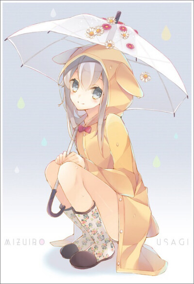 P站特辑 雨伞 下雨 2次元 美少女 壁纸 插画 头像 动漫