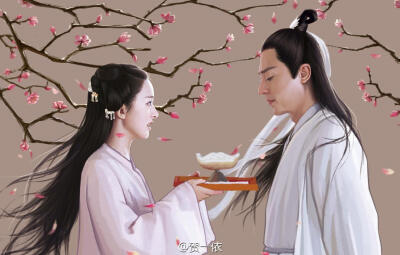 花千骨 赵丽颖 白子画 霍建华 图源：贺一依