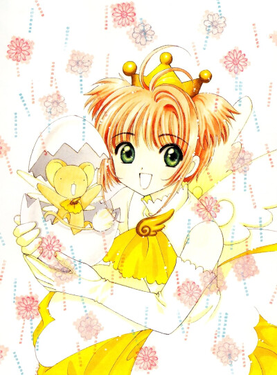 木之本樱小樱魔卡系花 少女樱 白色3