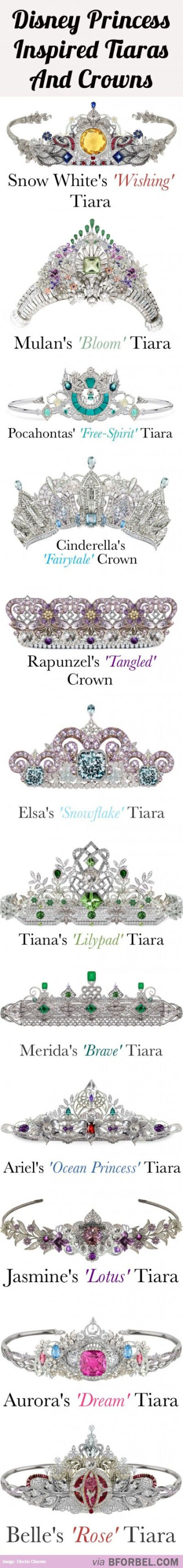 Disney Princess Inspired Tiaras by.沈弘