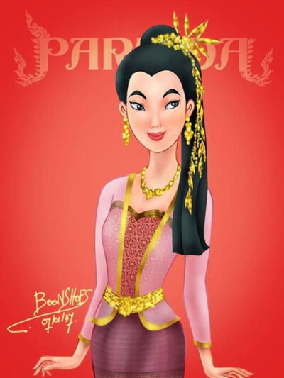 Mulan in Thai traditional dress. by.沈弘