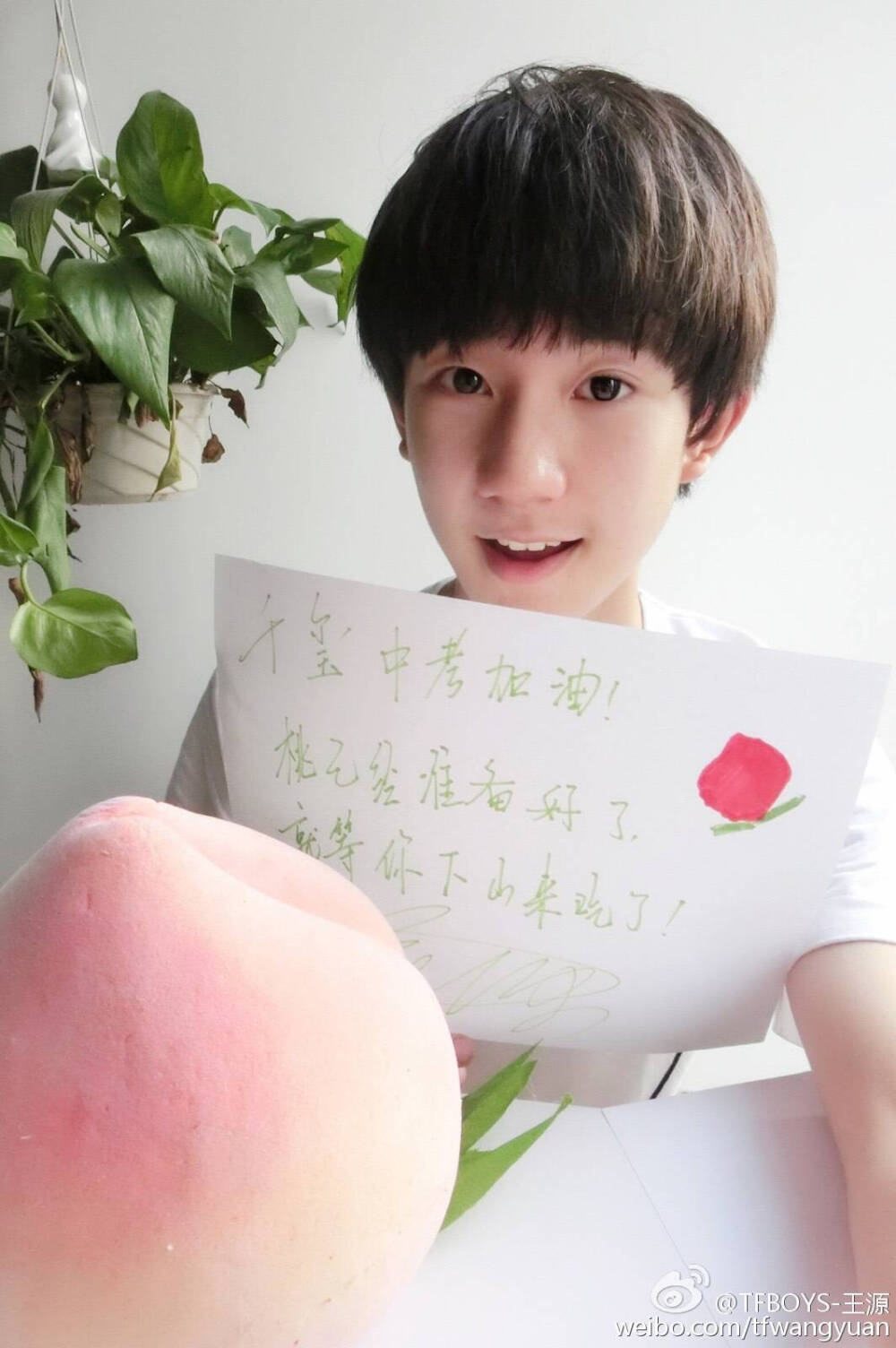 tfboys roy 王源 千玺中考加油