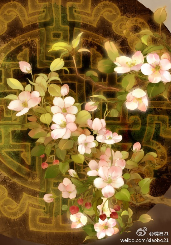 古风壁纸唯美花插画