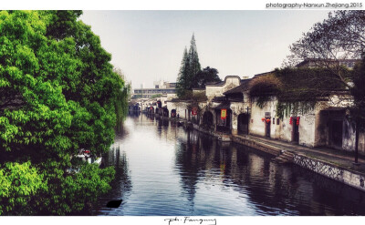 【舍弃车尘马足，临风赏柳；南下相携而行，聊赠一春。】2015/江南