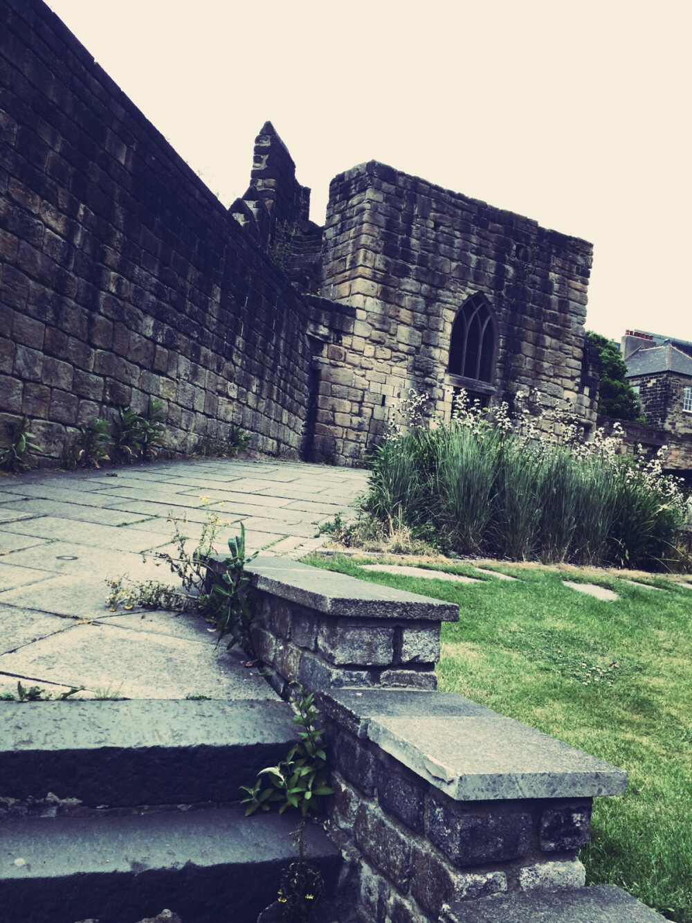 old wall in Newcastle, UK