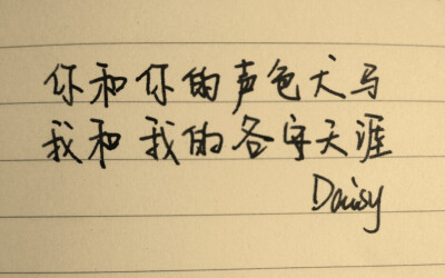 Daisy 手写心情文字 小清新