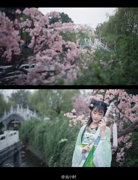 去家千里，拜上长留， 素衣轻羽，冰敛横霜， 白衣入画，一见倾城， 桃花醉时，暗生柔肠， 吴越山青，江头潮平。@W小小白W @姚璇_西子