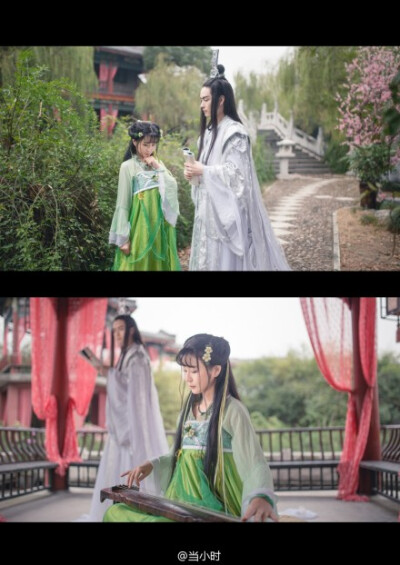 去家千里，拜上长留， 素衣轻羽，冰敛横霜， 白衣入画，一见倾城， 桃花醉时，暗生柔肠， 吴越山青，江头潮平。@W小小白W @姚璇_西子