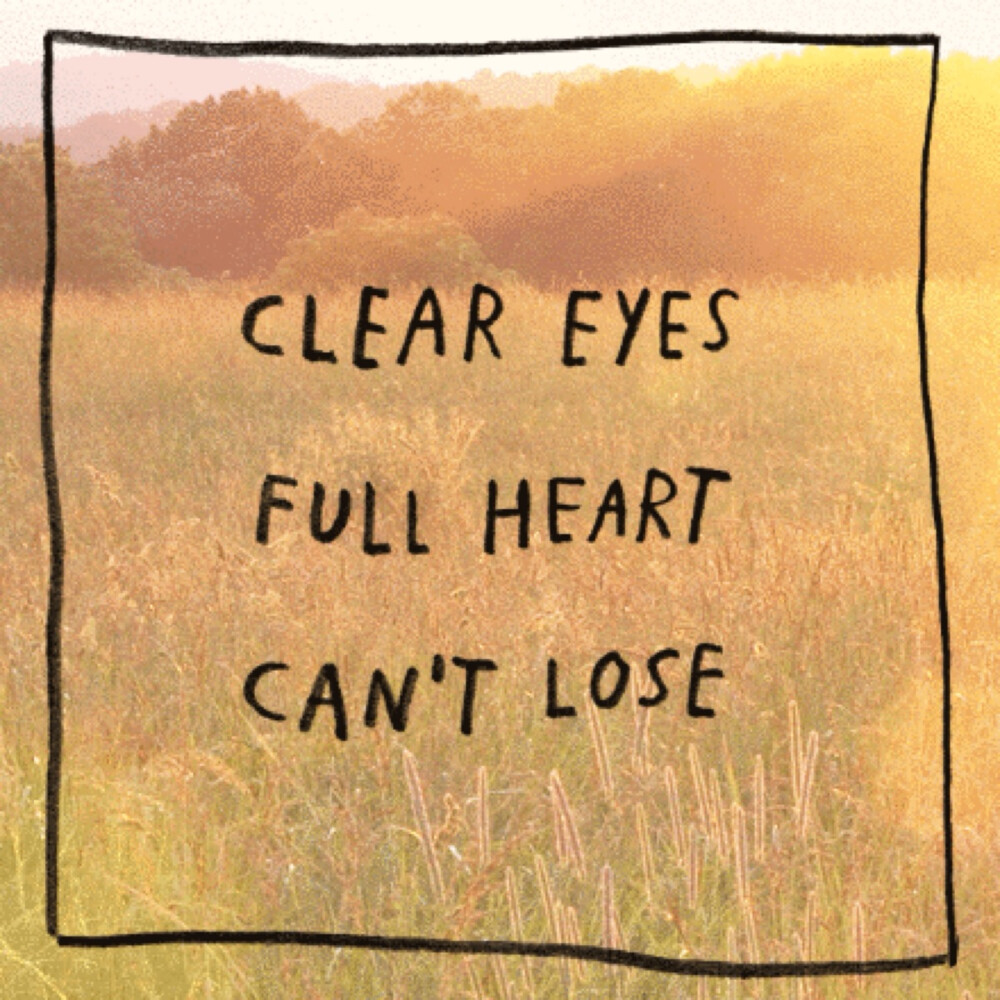 clear eyes full hearts，cant lose