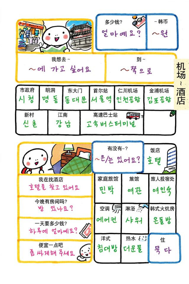 韩语 单词 漫画 学习