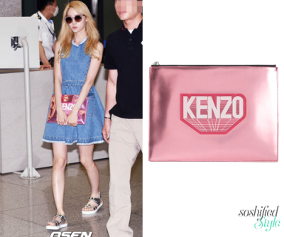 Kenzo: Pink Metallic Clutch @ farfetch.com $230 $184