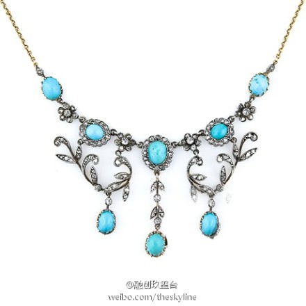 维多利亚时期的绿松石项链