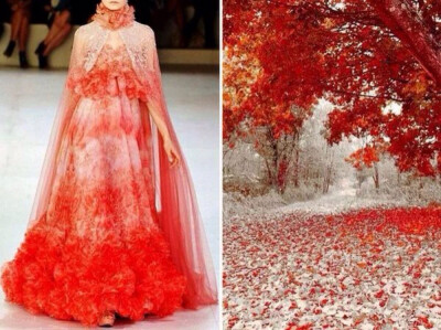 大自然是最好的设计师。俄罗斯艺术家Liliya Hudyakova把时尚和自然的照片对比，简直美哭了！