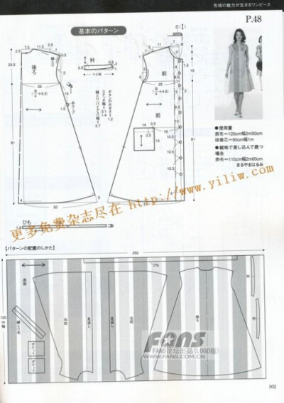 服装剪裁连衣裙