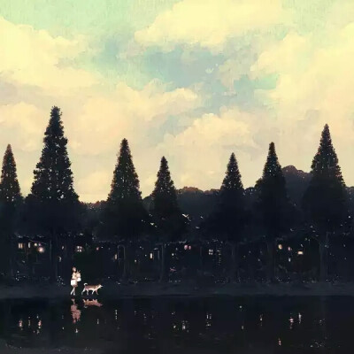 湖边