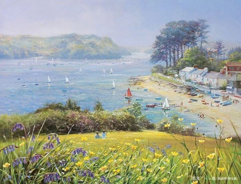英国艺术家泰德 Ted Dyer海边油画风景欣赏
