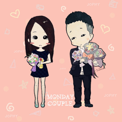 領獎台上的Monday Couple