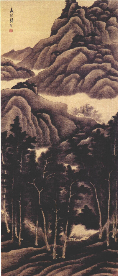 龚贤 清（1618—1689年）又名岂贤,字半千等，号半亩等，江苏昆山人；早年曾参加复社活动，明末战乱漂泊流离，入清隐居不出；他与同时活跃于金陵地区的画家樊圻、高岑、邹喆、吴宏、叶欣、胡慥、谢荪等并称“金陵八家…