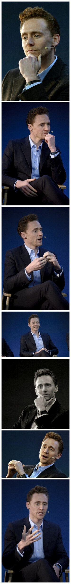 舔手不想回人间。。#HQ##Tom Hiddleston# attends the Meet The Filmmakers event for Thor: The Dark World at the Apple Store on October 18, 2013