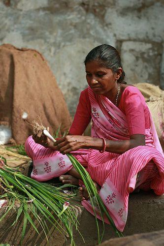 sorting through spring onions, Jamaplur market, Ahmedabad, Gujarat, India