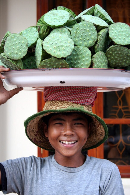 Lotus seed for sale in Cambodia.