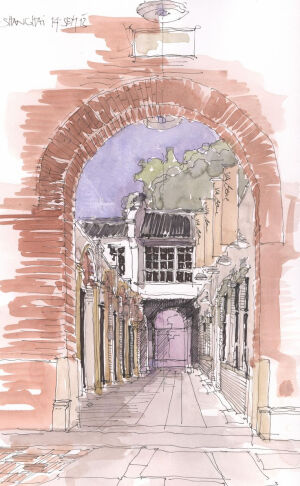手绘的建筑