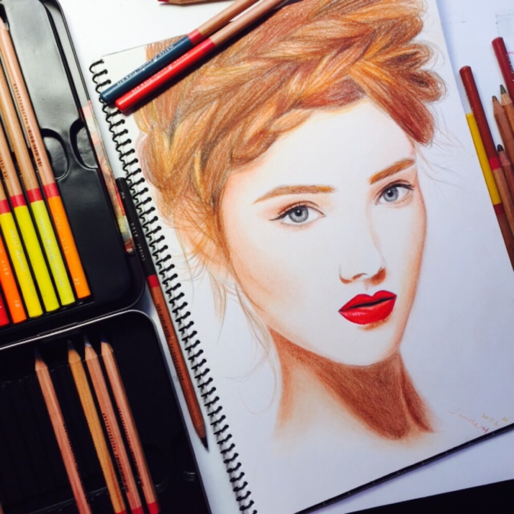 今天完成了这个#手绘彩铅画##我爱画画#生命不止，画画不息