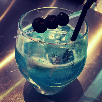 Blue cocktail.