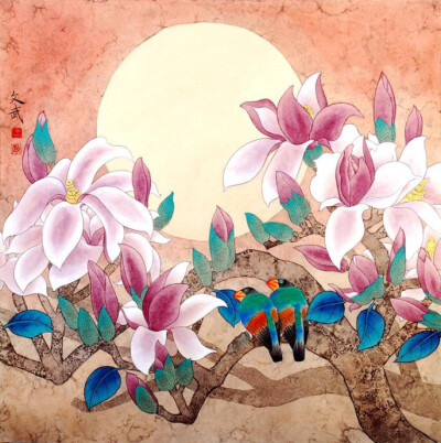 在中国画中，凡以花卉、花鸟、鱼虫等为描绘对象的画，称之为花鸟画。花鸟画中的画法中有“工笔”、“写意”、“兼工带写”三种。工笔花鸟画即用浓、淡墨勾勒动象，再深浅分层次着色；写意花鸟画即用简练概括的手法绘…