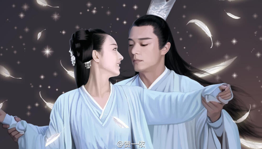 花千骨 赵丽颖 白子画 霍建华 图源：贺一依