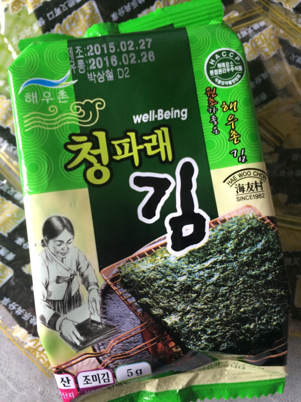韩国海苔,最近疯狂爱上海苔,太好吃了,20150610.