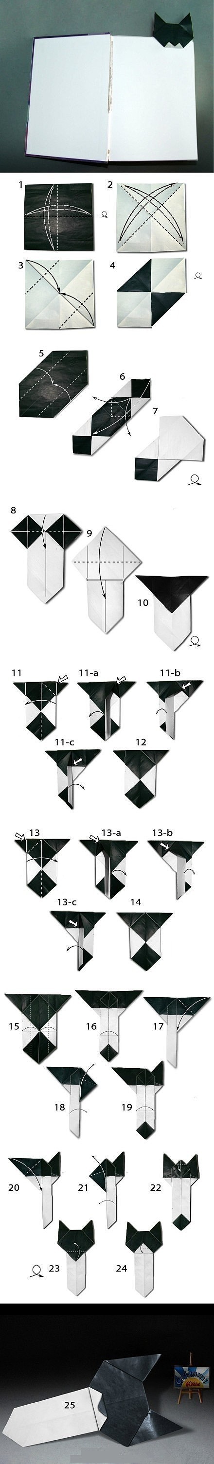 猫咪的小头像书签 手工DIY 手工DIY折纸 折纸 剪纸【阿画】