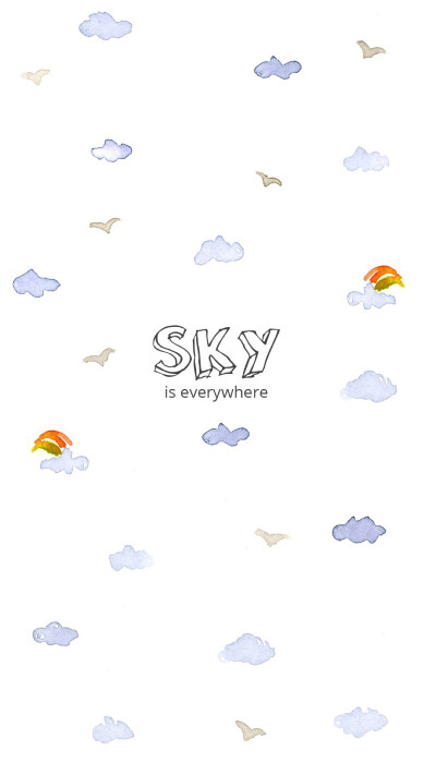 SKY「iPhone壁纸‐手机壁纸‐可爱‐卡通‐动漫‐平铺‐插画‐文字‐人物‐背景」☀Wow_nini☀