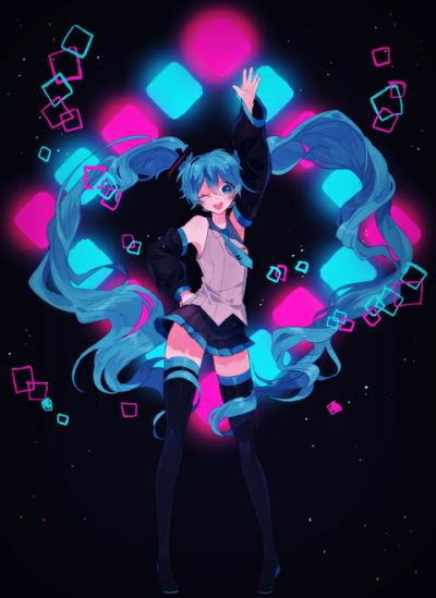 初音未来 初音 插画 头像 萌 可爱 二次元 萌 漂亮 壁纸画师:LUNCH pixiv p站 by畩箂_二次元