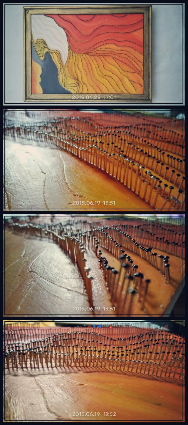 #装饰画# 针扎画～